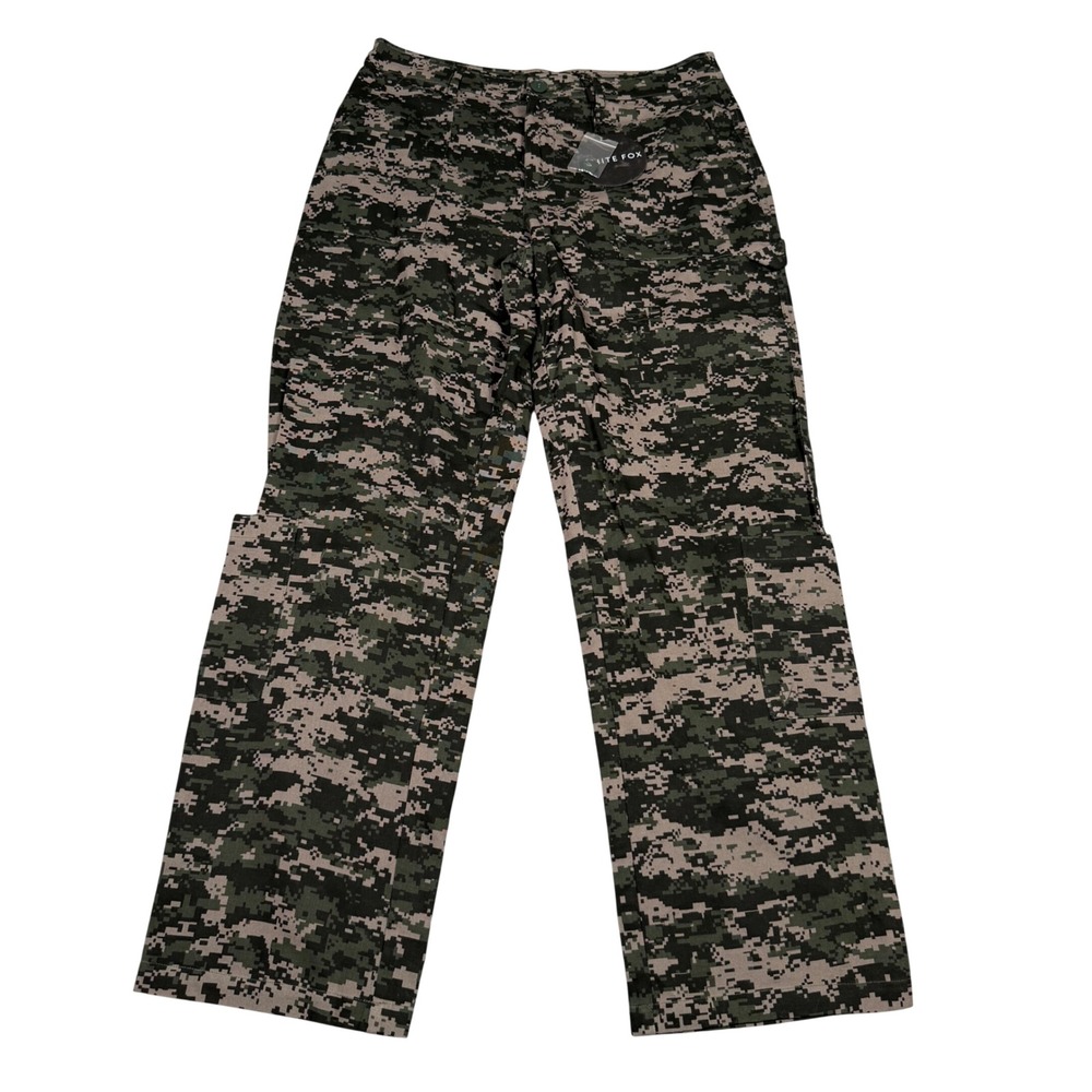 White Fox Out To Play Cargo Pants Digital Print Camo Size M New Y2K Streetwear